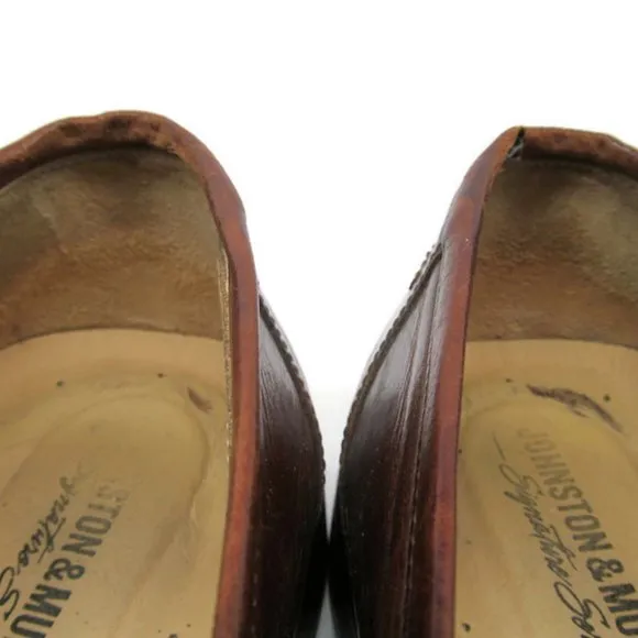 Johnston Murphy Mens Brown Tassel Loafers 10 M