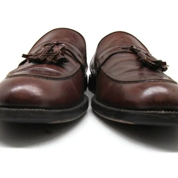 Johnston Murphy Mens Brown Tassel Loafers 10 M