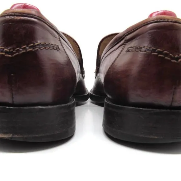 Johnston Murphy Mens Brown Tassel Loafers 10 M