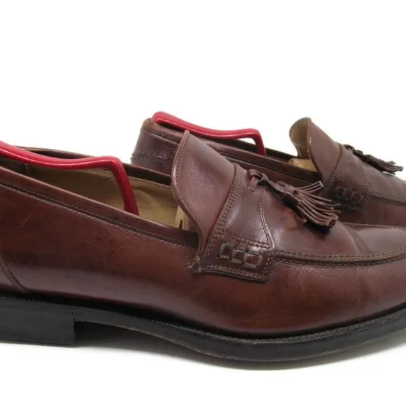 Johnston Murphy Mens Brown Tassel Loafers 10 M