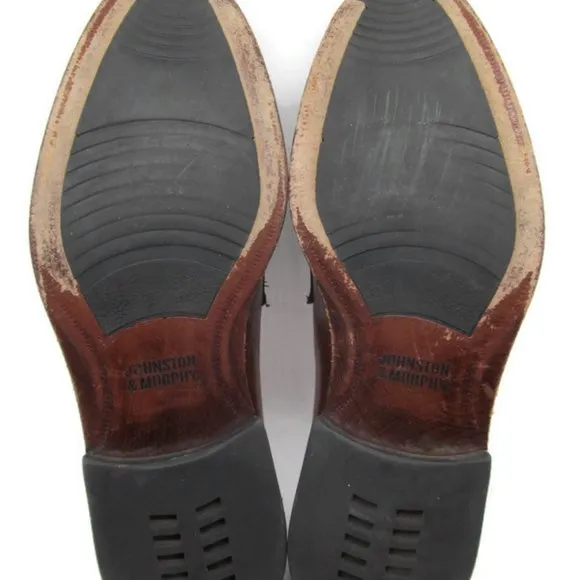 Johnston Murphy Mens Brown Tassel Loafers 10 M
