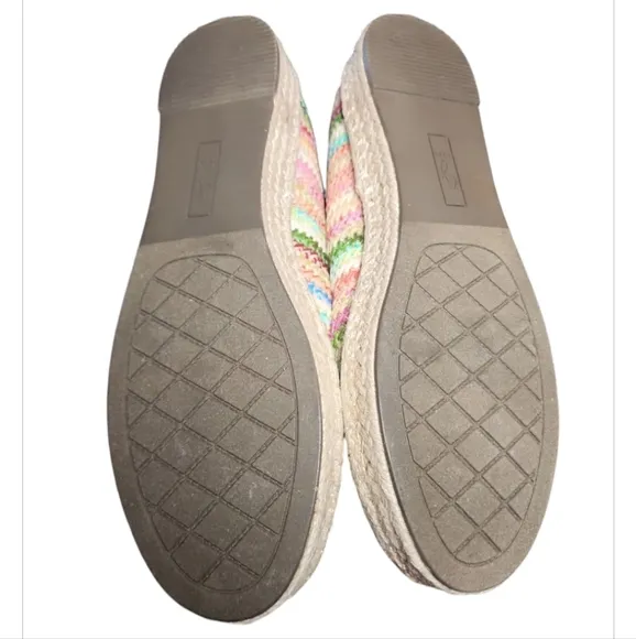Joie Cara Colorful raffia espadrilles Woven Platform Sz9 Boho Coastal Cool Beach