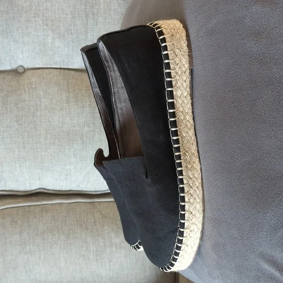 Joie Cara Platform Memory Foam Espadrilles Black Women’s Size 10