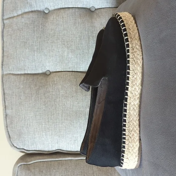 Joie Cara Platform Memory Foam Espadrilles Black Women’s Size 10
