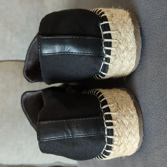 Joie Cara Platform Memory Foam Espadrilles Black Women’s Size 10