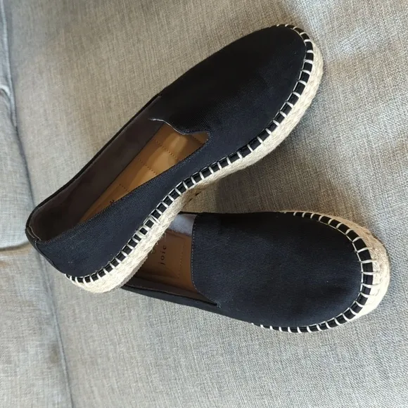Joie Cara Platform Memory Foam Espadrilles Black Women’s Size 10