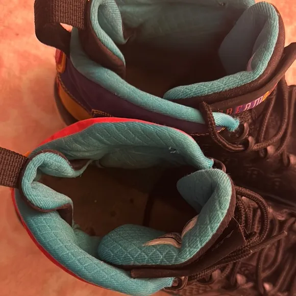 Jordan 23s Black and Teal High-Top Sneakers