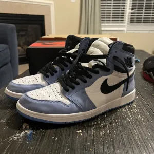 Jordan Blue and White High-Top Sneakers