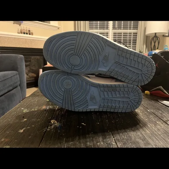 Jordan Blue and White High-Top Sneakers
