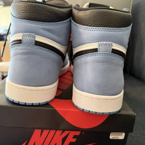 Jordan Blue and White High-Top Sneakers