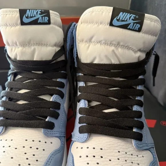 Jordan Blue and White High-Top Sneakers