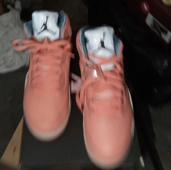 JORDAN RETRO 5 DJ KHALID COLLAB /BLISS and White High-Top Sneakers EXCLUSIVE