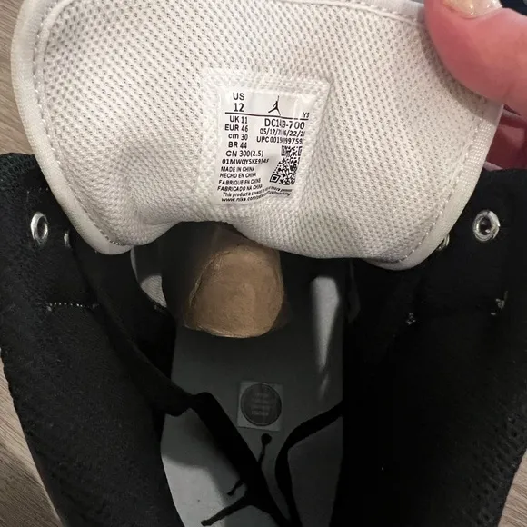 Jordan White and Gold High-Top Sneakers with Iconic Design