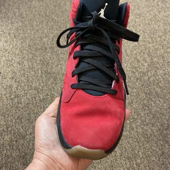 Jordana Air Red and Black High-Top Sneakers Size 5Y