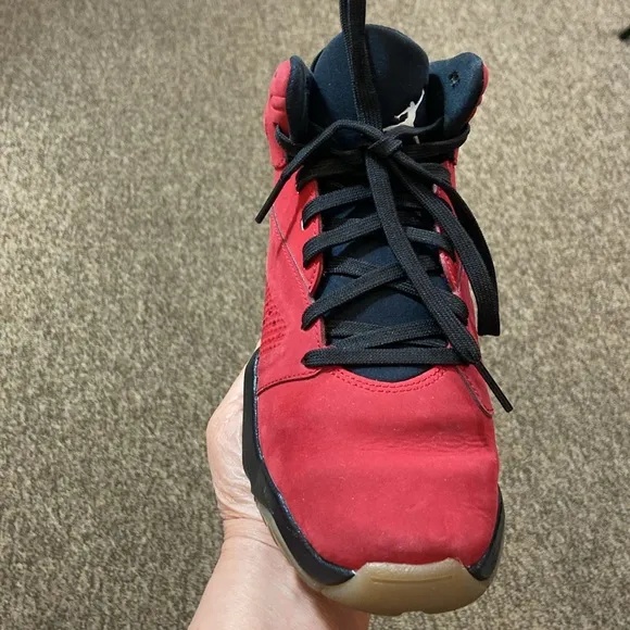 Jordana Air Red and Black High-Top Sneakers Size 5Y