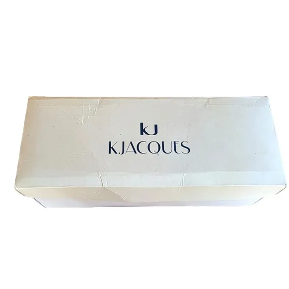 k. jacques st. tropez neutral colored flat saba sandals size 40