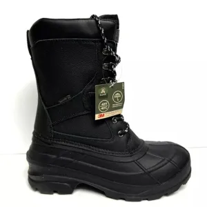 Kamik Mens Nation Pro Snow Boots Black Size 7 M