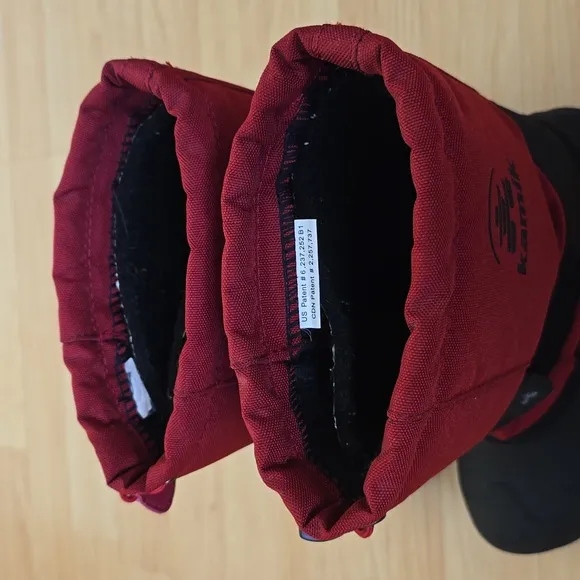 Kamik Red and Black Snow Boots Insulated Waterproof Size 3