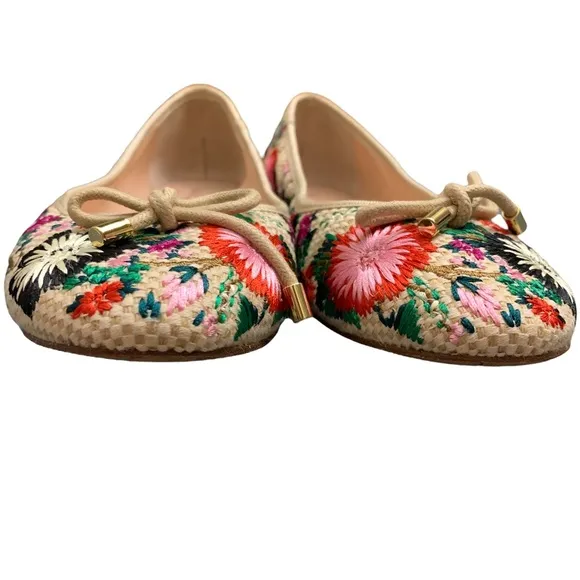 Kate Spade Floral Embroidered Ballet Flats