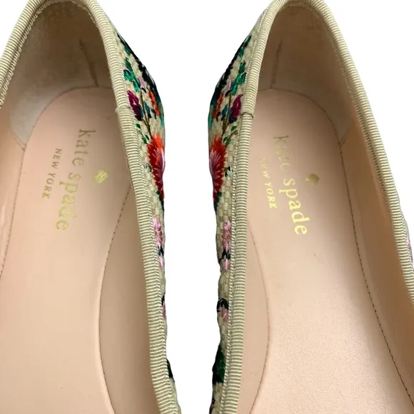 Kate Spade Floral Embroidered Ballet Flats