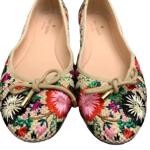 Kate Spade Floral Embroidered Ballet Flats