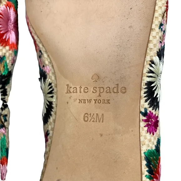 Kate Spade Floral Embroidered Ballet Flats
