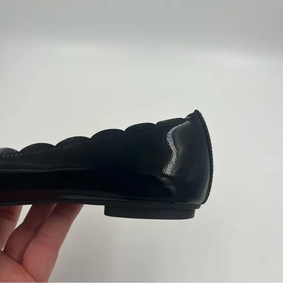 Kate Spade New York Women’s Emma Patent Leather Bow Flats Black 6.5 M