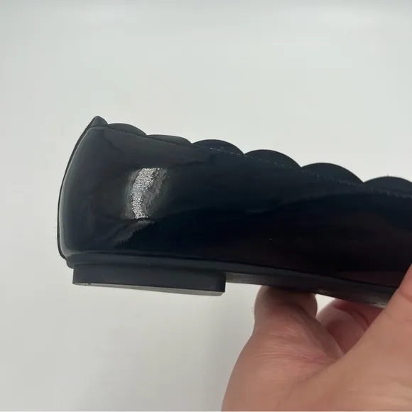 Kate Spade New York Women’s Emma Patent Leather Bow Flats Black 6.5 M