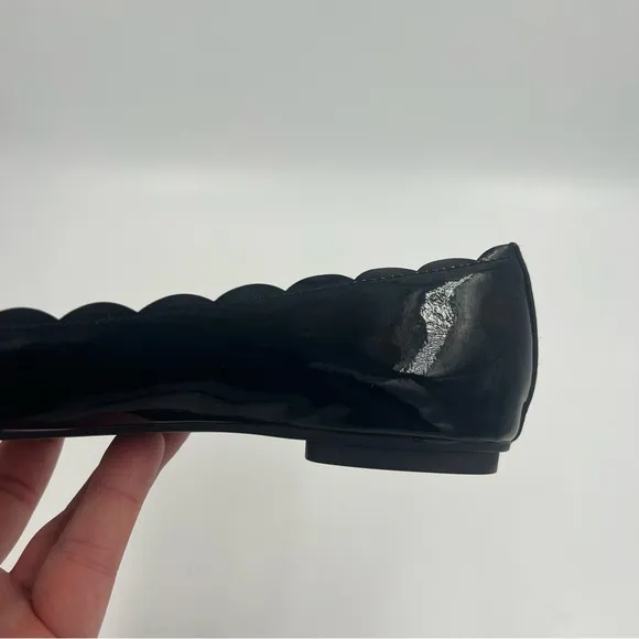 Kate Spade New York Women’s Emma Patent Leather Bow Flats Black 6.5 M