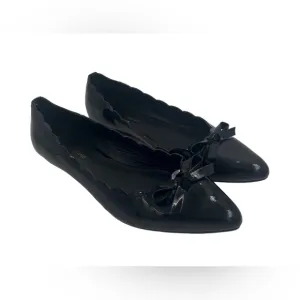 Kate Spade New York Women’s Emma Patent Leather Bow Flats Black 6.5 M
