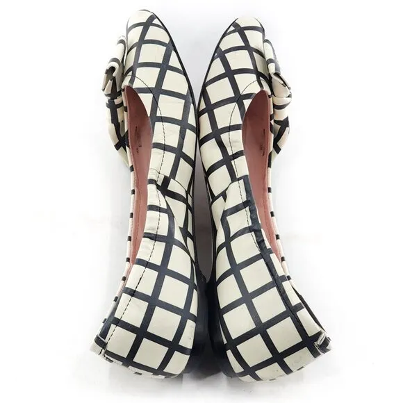 KATE SPADE Windowpane Plaid Ballet Flats