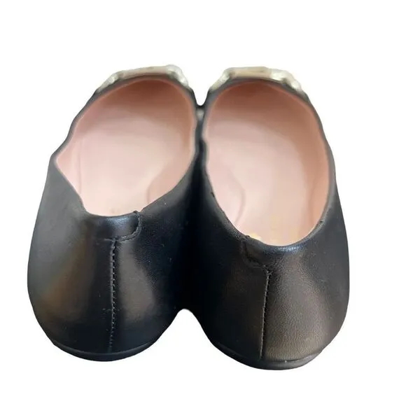 Kate Spade Payton black leather ballet flats size 7 NWOB