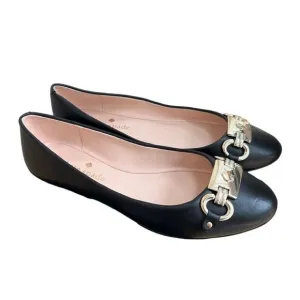 Kate Spade Payton black leather ballet flats size 7 NWOB