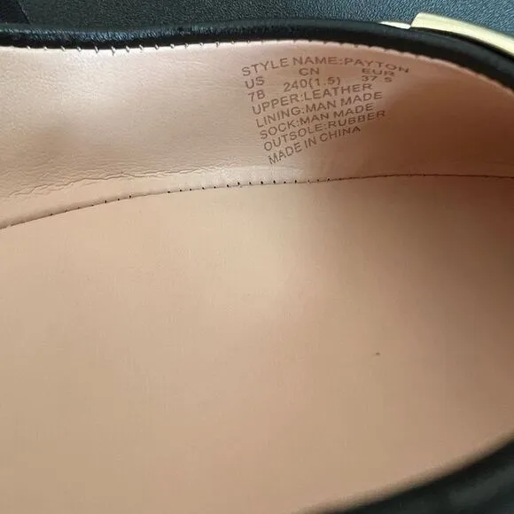 Kate Spade Payton black leather ballet flats size 7 NWOB