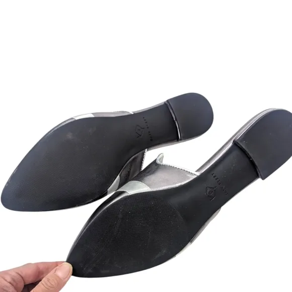 Katy Perry The Stephanie Mules NEW Womens 10 Silver Present Gift Bow Shoes