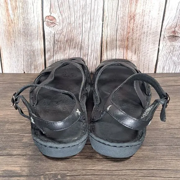 Keen Hybridlife Karlie Strappy Sandals Black Leather Women's Size 9.5