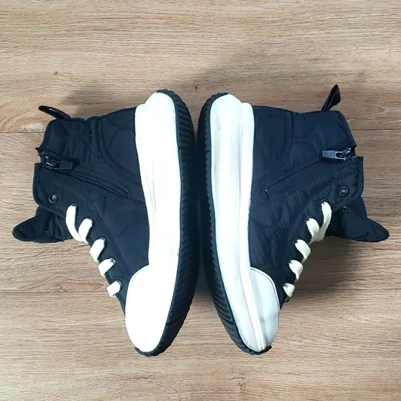 Kids Blue Quilted High Top Sneakers. By Zara.