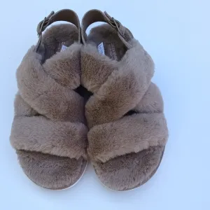 Koolaburra By UGG Women's Sz 8 fuzz-ee flat Sandal  shoes amphorafa New