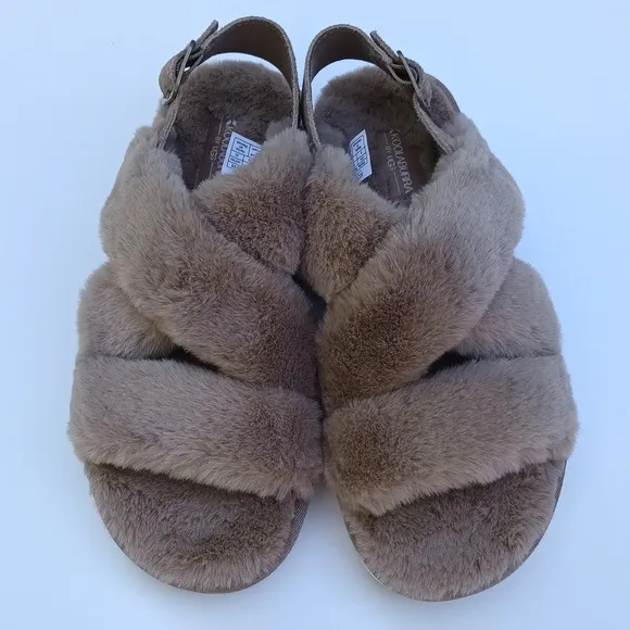 Koolaburra By UGG Women's Sz 8 fuzz-ee flat Sandal  shoes amphorafa New