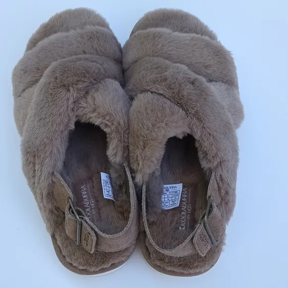 Koolaburra By UGG Women's Sz 8 fuzz-ee flat Sandal  shoes amphorafa New
