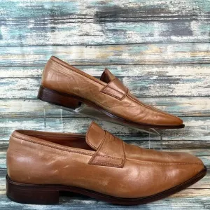 L. Lambertazzi Dress Loafers Mens 11-11.5/44 Brown Leather Handmade Bicycle Toe