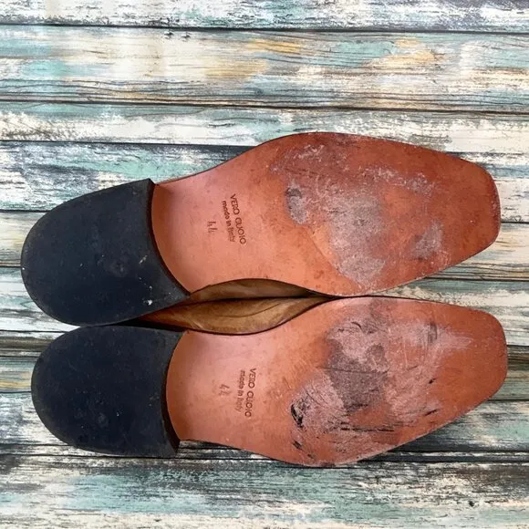 L. Lambertazzi Dress Loafers Mens 11-11.5/44 Brown Leather Handmade Bicycle Toe