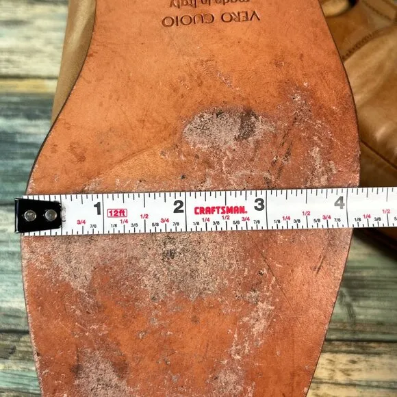 L. Lambertazzi Dress Loafers Mens 11-11.5/44 Brown Leather Handmade Bicycle Toe
