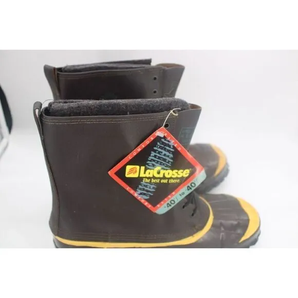 LaCrosse Leather Insulated Winter Boots Men's 15 Steel Toe Shank Removable Liner