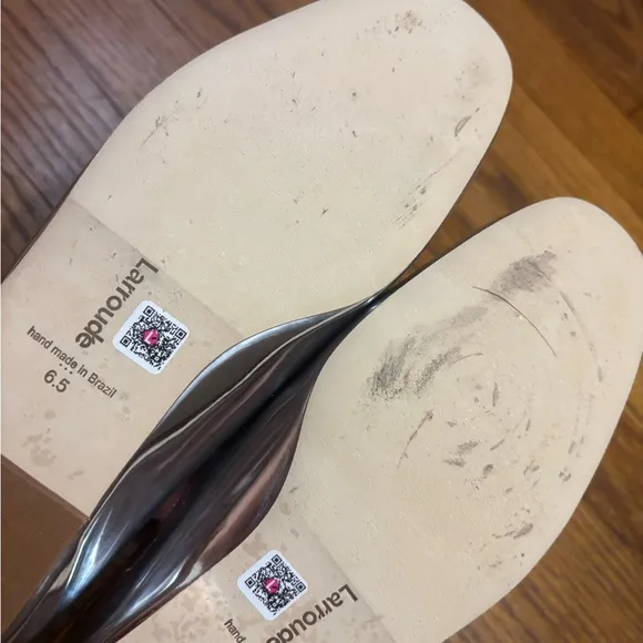 Larroude Blair Ballet Flats Siver Mirror 6.5