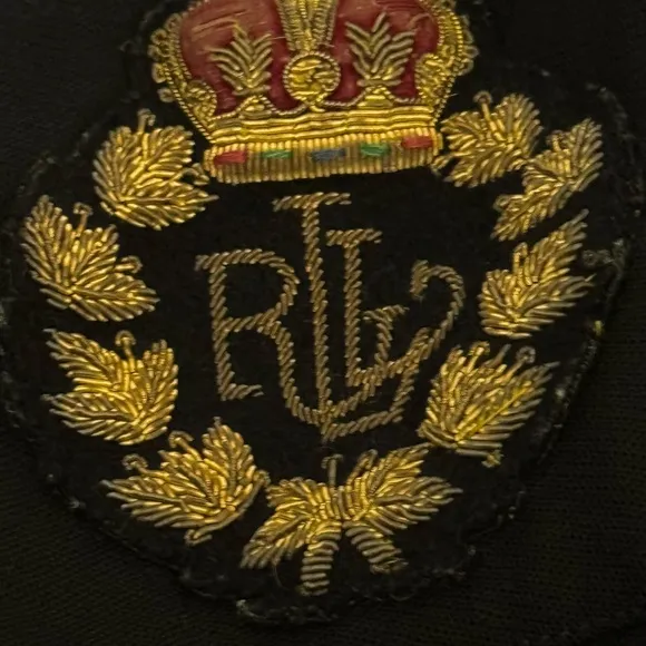 Lauren Ralph Lauren Black Blazer with Gold Buttons and Crest vintage