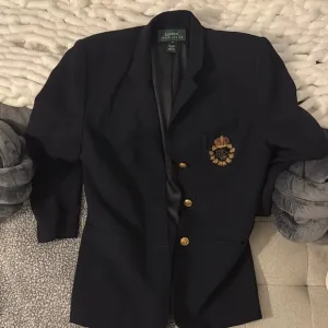 Lauren Ralph Lauren Black Blazer with Gold Buttons and Crest vintage