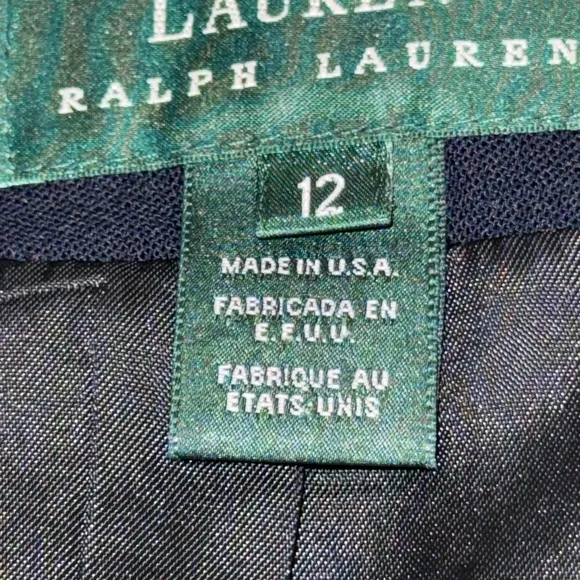 Lauren Ralph Lauren Black Blazer with Gold Buttons and Crest vintage