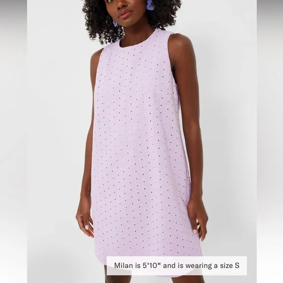 Lavender Eyelet Sleeveless Folly Dress