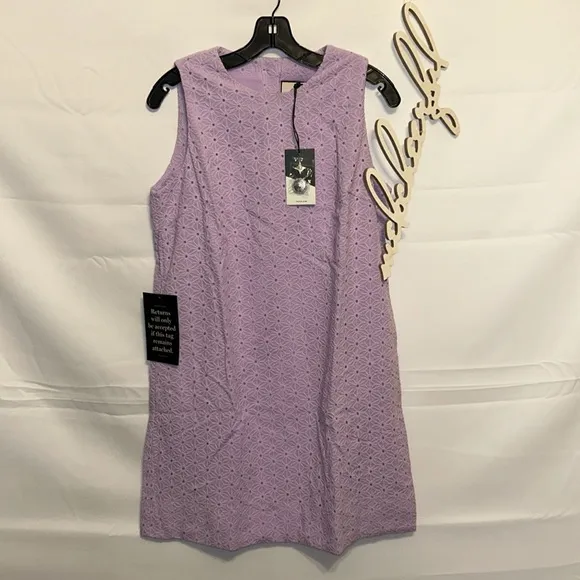 Lavender Eyelet Sleeveless Folly Dress